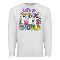 Oatmeal Heather Let's go ghouls Premium Sweatshirt - NancyCooperArtShop