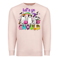 Pale Pink Let's go ghouls Premium Sweatshirt - NancyCooperArtShop