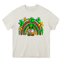 Cream St. Patrick's Day gnome rainbow Heavy Core Tee - Neo Western