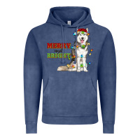 Vintage Denim Merry And Bright Husky Vintage Hoodie - RanaPortraitStore