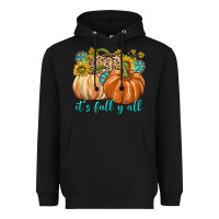 Black It's Fall Y'all Heavyweight Hoodie - texasbilliewilder