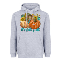 Heather Grey It's Fall Y'all Heavyweight Hoodie - texasbilliewilder