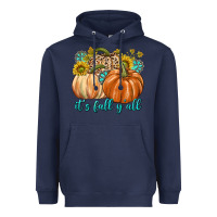 Navy It's Fall Y'all Heavyweight Hoodie - texasbilliewilder