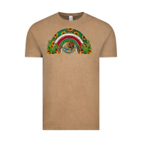 Vintage Coffee mexican flag cactus and sunflowers rainbow Vintage Tee - Jasminsmagicworld