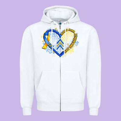 World Down Syndrome Day Heart Zipper Hoodie Designed By Artiststas