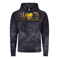 Cloud Black Peace Love Green Chameleon Lizard Vintage Hoodie - LillyAllenDesigns