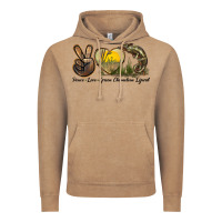 Vintage Coffee Peace Love Green Chameleon Lizard Vintage Hoodie - LillyAllenDesigns