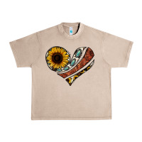 French Oak western sunflower cowhide  heart Urban Heavy Tee - Jasminsmagicworld