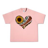 Salmon western sunflower cowhide  heart Urban Heavy Tee - Jasminsmagicworld