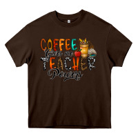 Chocolate Brown coffee gives me teacher Heavy Core Tee - CowhideDigitalArt