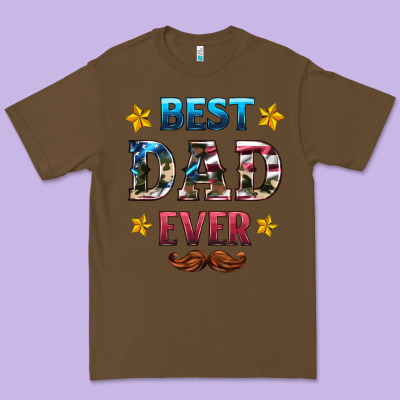 Best Dad Ever Premium Tee Designed By Hra Design Shop