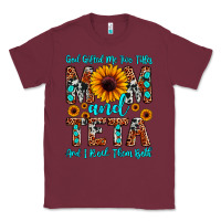Burgundy god gifted me two titles mom and teta and i rock t Classic Tee - JahusDesignShop