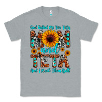 Heather Grey god gifted me two titles mom and teta and i rock t Classic Tee - JahusDesignShop