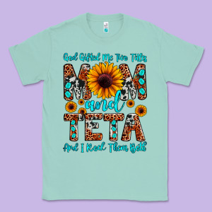 God Gifted Me Two Titles Mom And Teta And I Rock T Classic Tee Designed By Jahusdesignshop