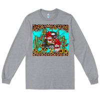 Heather Grey truck gnome cactus Long Sleeve Tee - JahusDesignShop