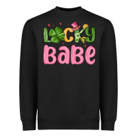 Black lucky babe st patrick s day Heavyweight Sweatshirt - MaliasSmallBusiness