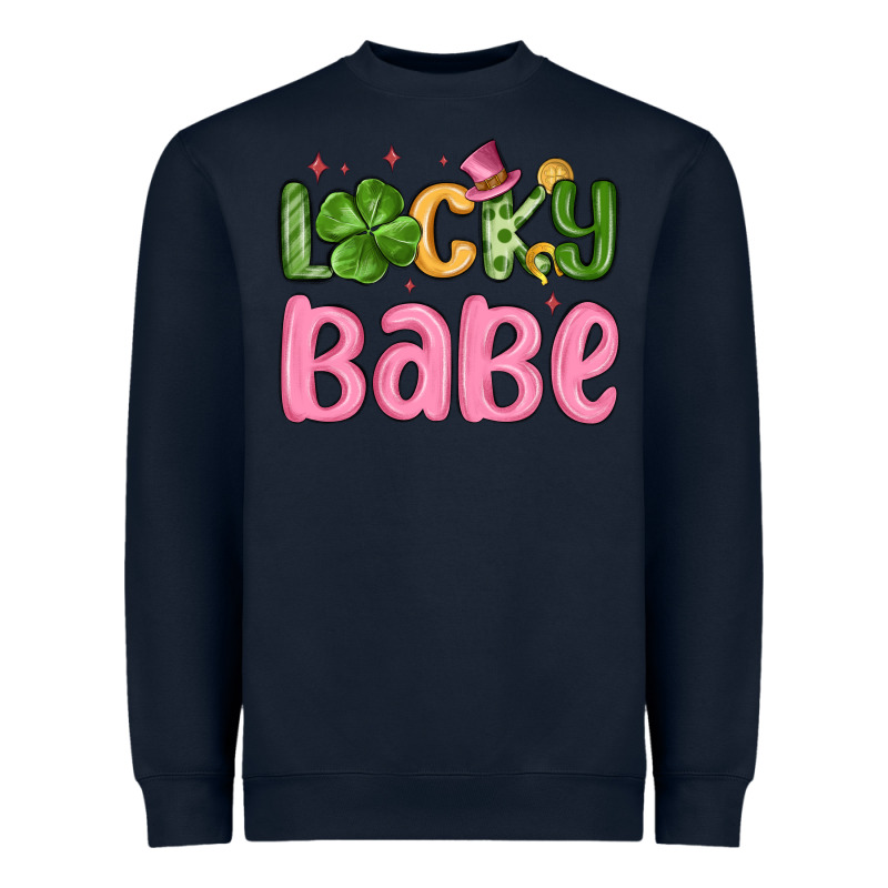 Lucky Babe St Patrick S Day Heavyweight Sweatshirt by MaliasSmallBusiness | Teevron