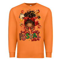 Carrot santas favorite postal worker afro messy bun Premium Sweatshirt - texasbilliewilder