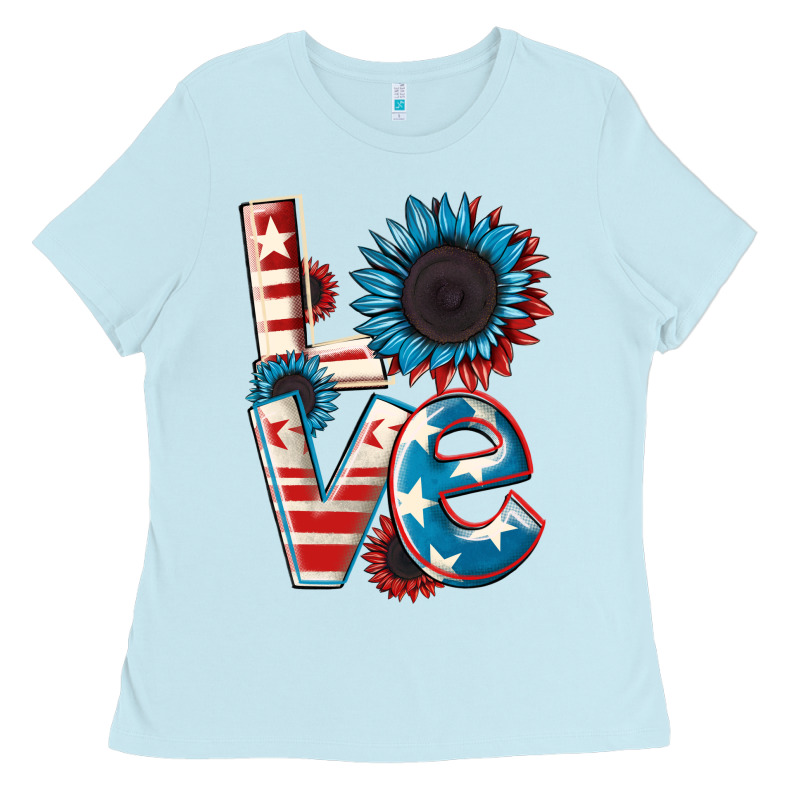 Love 4th Of July Ladies Tee by CowGirlArtShop | Teevron