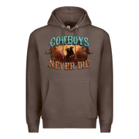 Coffee Cowboys never die Premium Hoodie - HowdyJamesFarm
