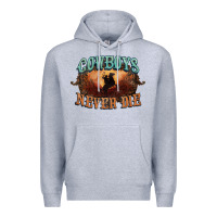 Heather Grey Cowboys never die Premium Hoodie - HowdyJamesFarm