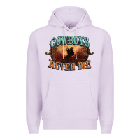 Lilac Cowboys never die Premium Hoodie - HowdyJamesFarm