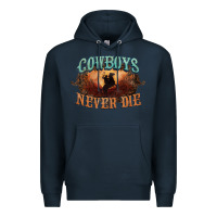 Navy Cowboys never die Premium Hoodie - HowdyJamesFarm
