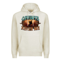 Oatmeal Heather Cowboys never die Premium Hoodie - HowdyJamesFarm