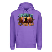 Purple Cowboys never die Premium Hoodie - HowdyJamesFarm