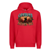 Red Cowboys never die Premium Hoodie - HowdyJamesFarm