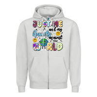 Dove Grey just me and my anxiety against the world Zipper Hoodie - Artiststas
