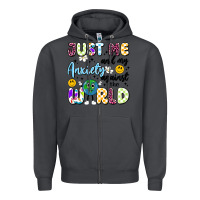 Smoke just me and my anxiety against the world Zipper Hoodie - Artiststas