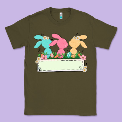 Easter Bunny Trio Classic Tee Designed By Maliassmallbusiness
