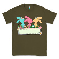 Army Green easter bunny trio Classic Tee - MaliasSmallBusiness