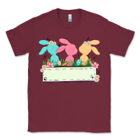 Burgundy easter bunny trio Classic Tee - MaliasSmallBusiness