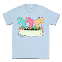 Dusty Blue easter bunny trio Classic Tee - MaliasSmallBusiness