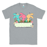 Heather Grey easter bunny trio Classic Tee - MaliasSmallBusiness