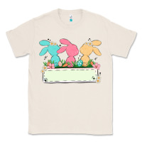 Natural easter bunny trio Classic Tee - MaliasSmallBusiness