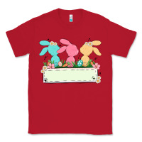 Red easter bunny trio Classic Tee - MaliasSmallBusiness