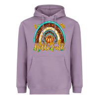 Hello Fall With Rainbow Heavyweight Hoodie | Teevron