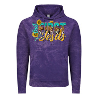 Cloud Purple but first jesus Vintage Hoodie - NancyCooperArtShop