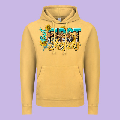 But First Jesus Vintage Hoodie Designed By Nancycooperartshop