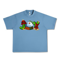 Pebble Blue joy for christmas with snowman Urban Heavy Tee - AdoDesignShop