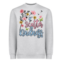 Heather Grey scatter kindness Heavyweight Sweatshirt - MaliasSmallBusiness