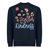 Navy scatter kindness Heavyweight Sweatshirt - MaliasSmallBusiness