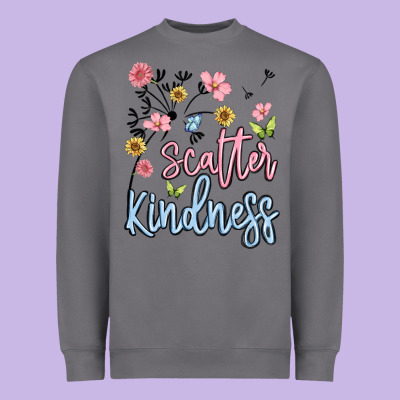Scatter Kindness Heavyweight Sweatshirt Designed By Maliassmallbusiness