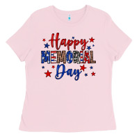 Bubblegum Pink Happy memorial day Ladies Tee - Neo Western