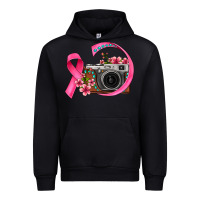 Black floral cancer ribbon vintage camera Urban Hoodie - FaDigitalArtStudio