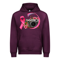 Mauve Wine floral cancer ribbon vintage camera Urban Hoodie - FaDigitalArtStudio