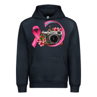 Navy floral cancer ribbon vintage camera Urban Hoodie - FaDigitalArtStudio